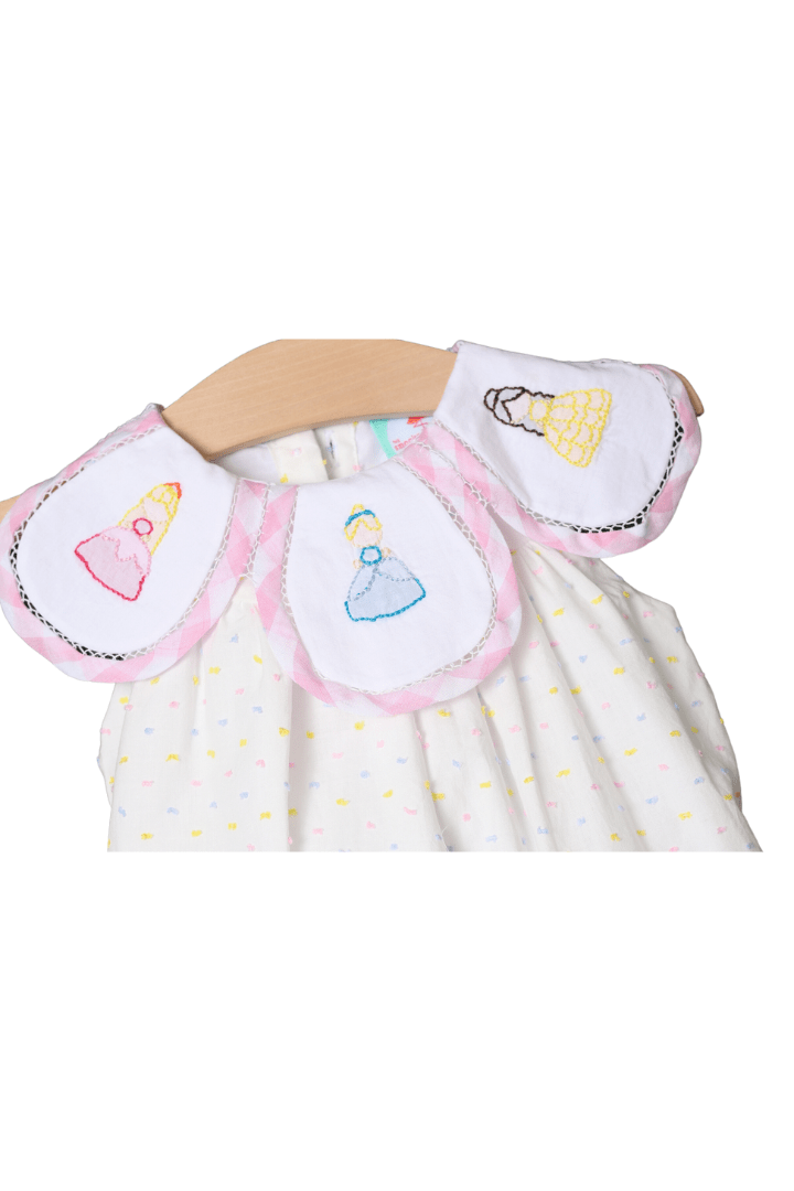 The Smocked Flamingo Apparel & Accessories Shadow Embroidered Princess Tulip Bubble