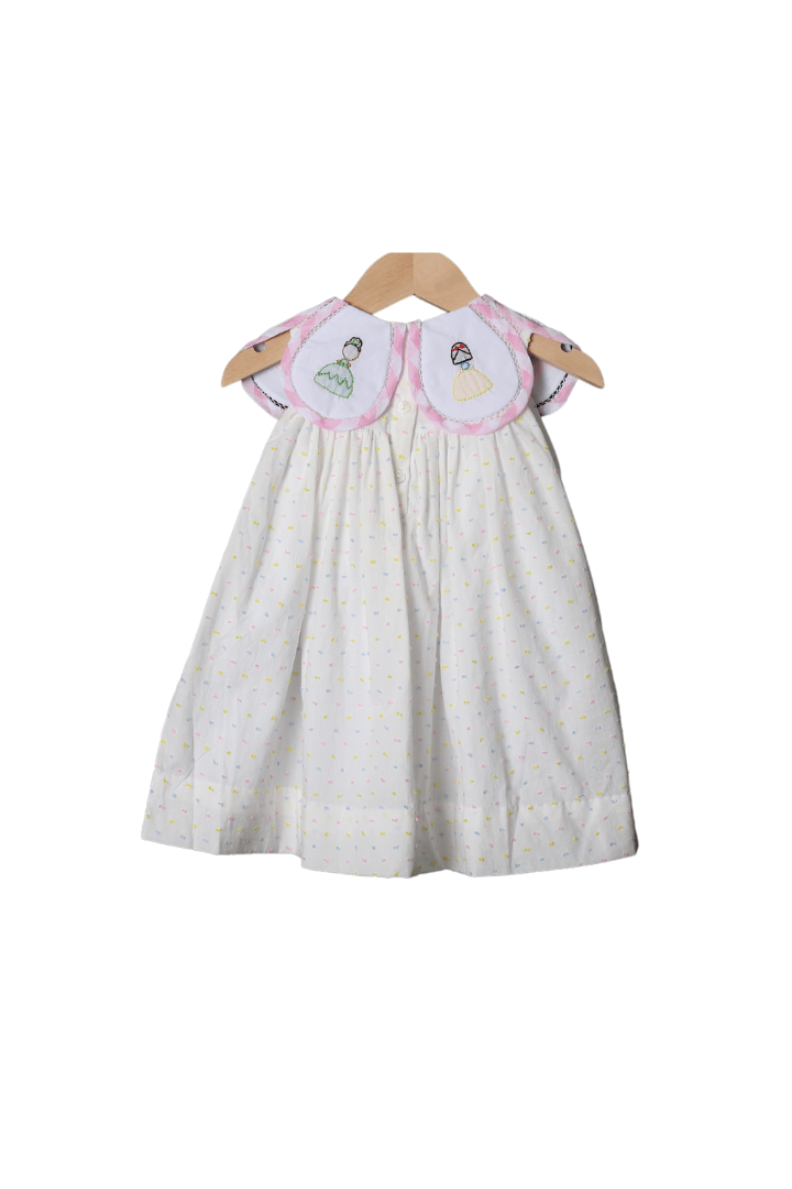 The Smocked Flamingo Apparel & Accessories Shadow Embroidered Princess Tulip Dress