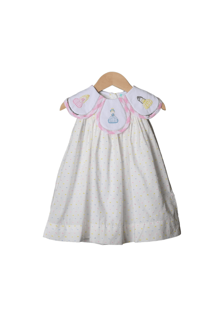 The Smocked Flamingo Apparel & Accessories Shadow Embroidered Princess Tulip Dress