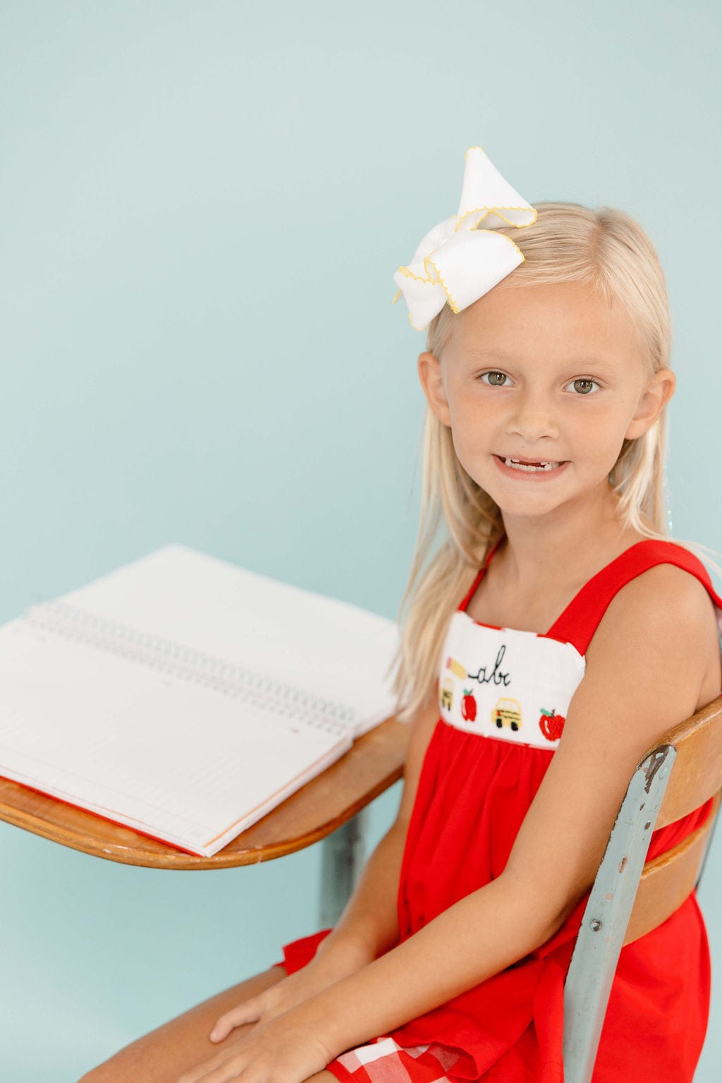 The Smocked Flamingo Apparel & Accessories Smocked ABC Red Gingham Short Set