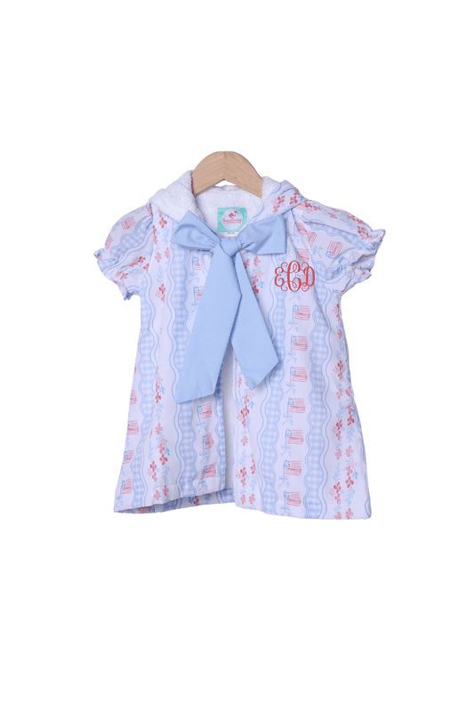 The Smocked Flamingo Apparel & Accessories Smocked American Flag Bow Coverup