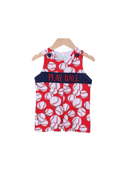 The Smocked Flamingo Apparel & Accessories Smocked Baseball Navy/Red Jon Jon