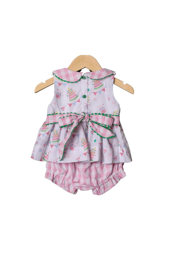 The Smocked Flamingo Apparel & Accessories Smocked Birthday Party Bloomer Set