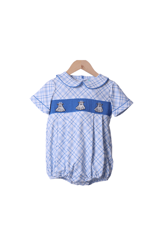 The Smocked Flamingo Apparel & Accessories Smocked Blue Cowboy Ghost Bubble