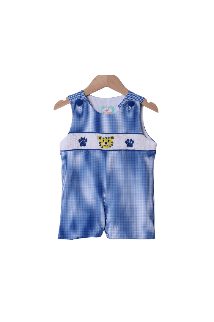 The Smocked Flamingo Apparel & Accessories Smocked Blue Wildcat Jon Jon