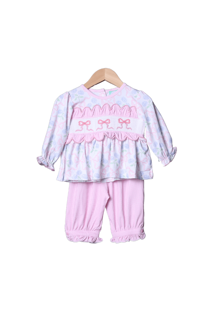 Smocked Set - Fresh Pink