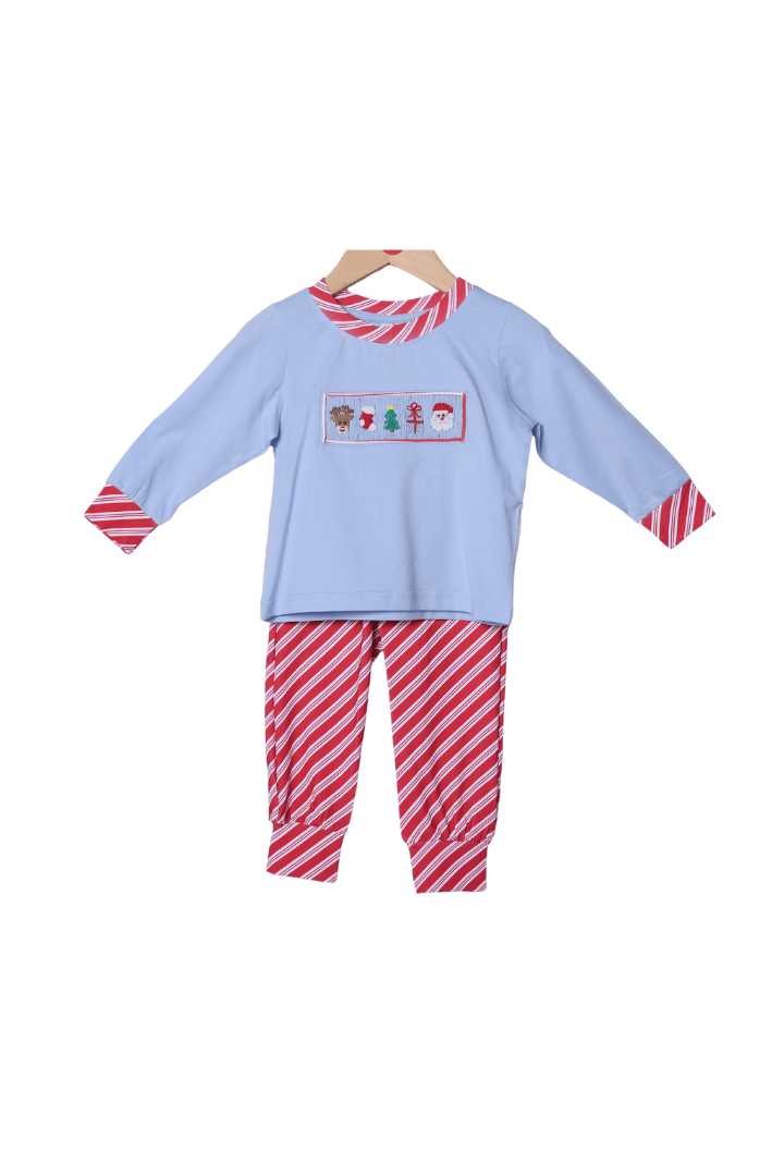 The Smocked Flamingo Apparel & Accessories Smocked Christmas Cheer Jogger Set