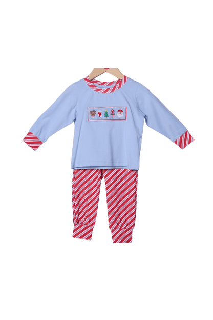 The Smocked Flamingo Apparel & Accessories Smocked Christmas Cheer Jogger Set