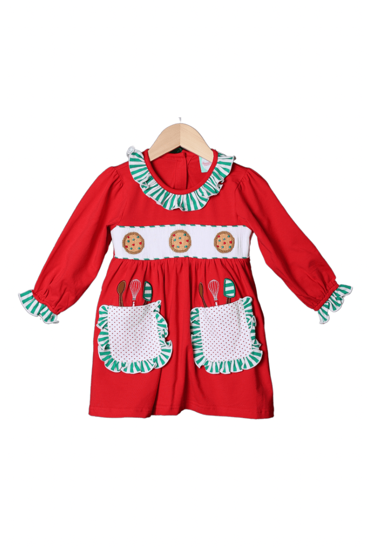 The Smocked Flamingo Apparel & Accessories Smocked Christmas Cookies Dress