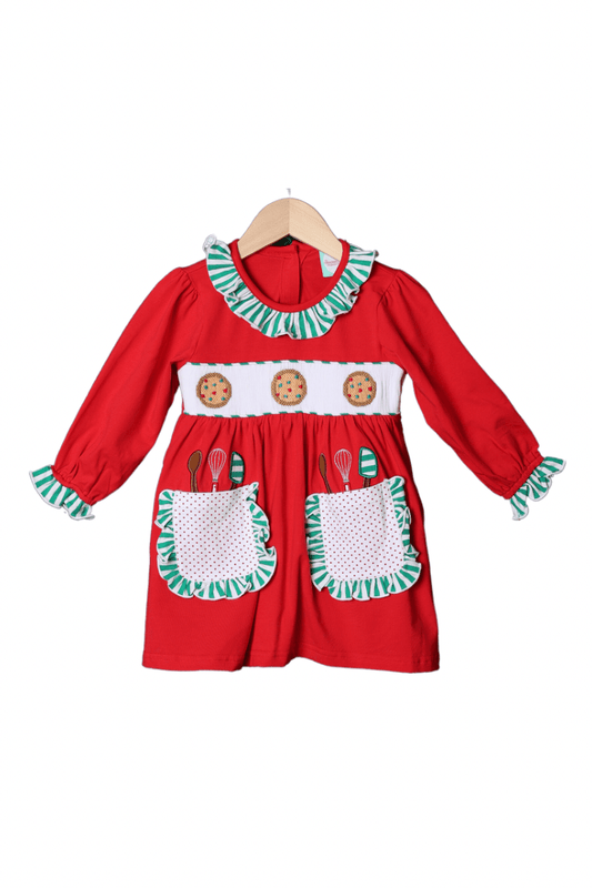 The Smocked Flamingo Apparel & Accessories Smocked Christmas Cookies Dress