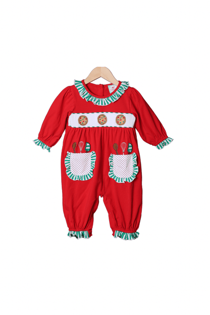 The Smocked Flamingo Apparel & Accessories Smocked Christmas Cookies Romper