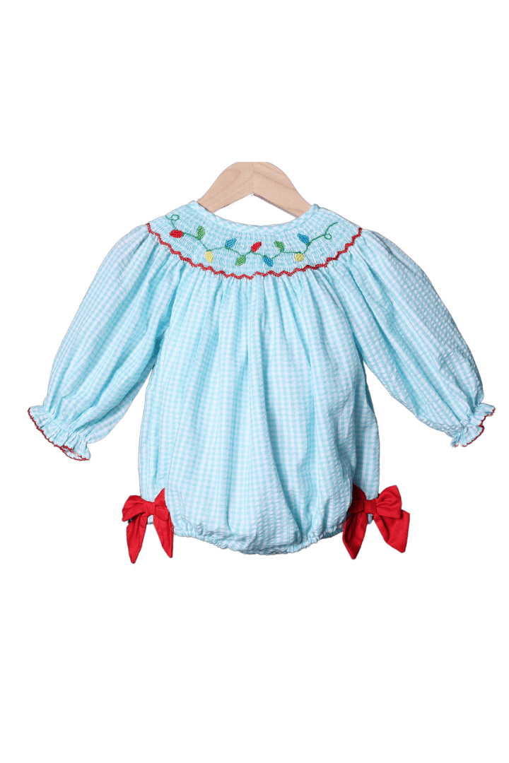 The Smocked Flamingo Apparel & Accessories Smocked Christmas Lights Bishop Bubble