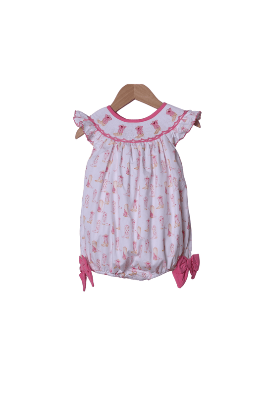 The Smocked Flamingo Apparel & Accessories Smocked Cowgirl Boots Bubble