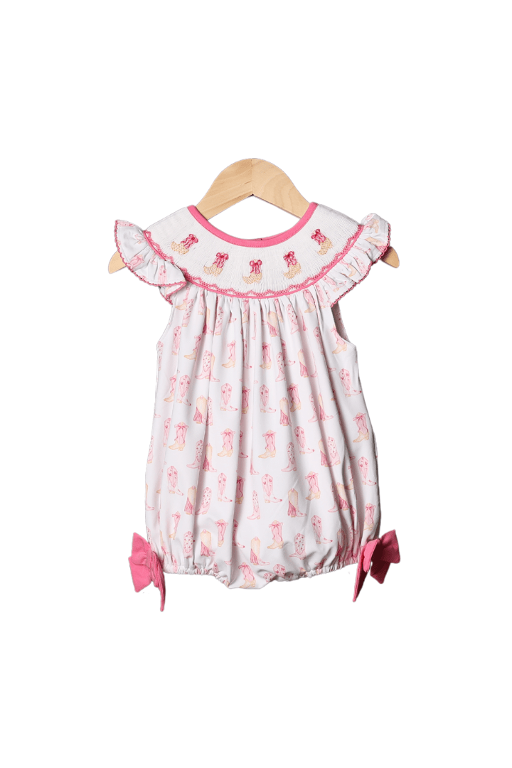 The Smocked Flamingo Apparel & Accessories Smocked Cowgirl Boots Bubble