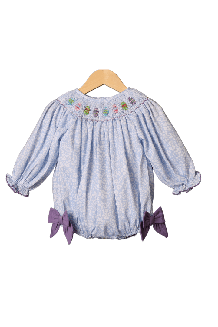 Smocked Holiday Princess Multi Stripe Bow Bubble main image 1