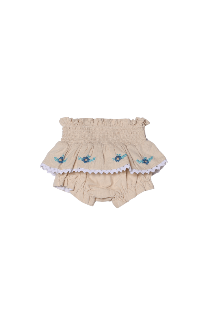 The Smocked Flamingo Apparel & Accessories Smocked Fall Floral Skirted Bloomer Set