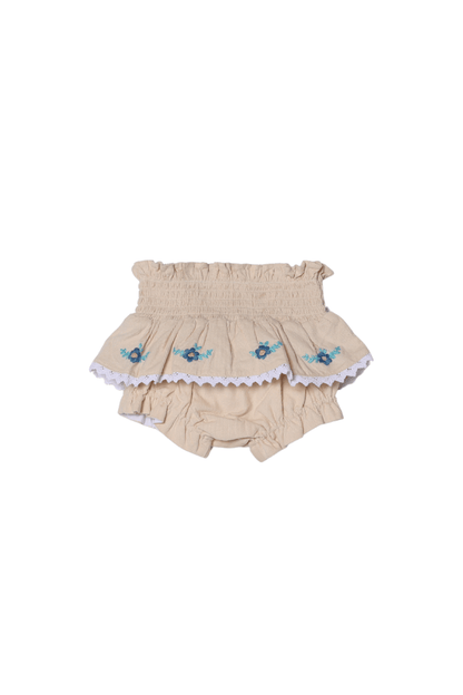 The Smocked Flamingo Apparel & Accessories Smocked Fall Floral Skirted Bloomer Set
