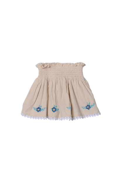The Smocked Flamingo Apparel & Accessories Smocked Fall Floral Skort Set