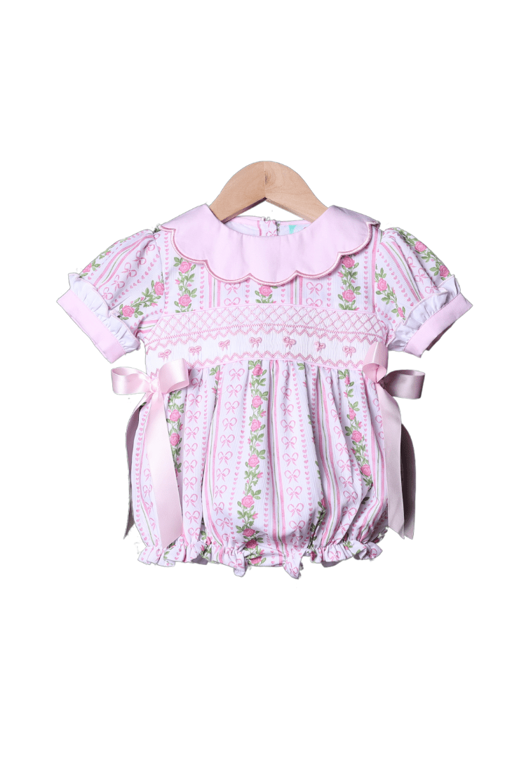 The Smocked Flamingo Apparel & Accessories Smocked Fancy Floral Bubble