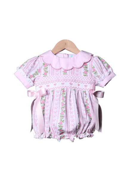 The Smocked Flamingo Apparel & Accessories Smocked Fancy Floral Bubble