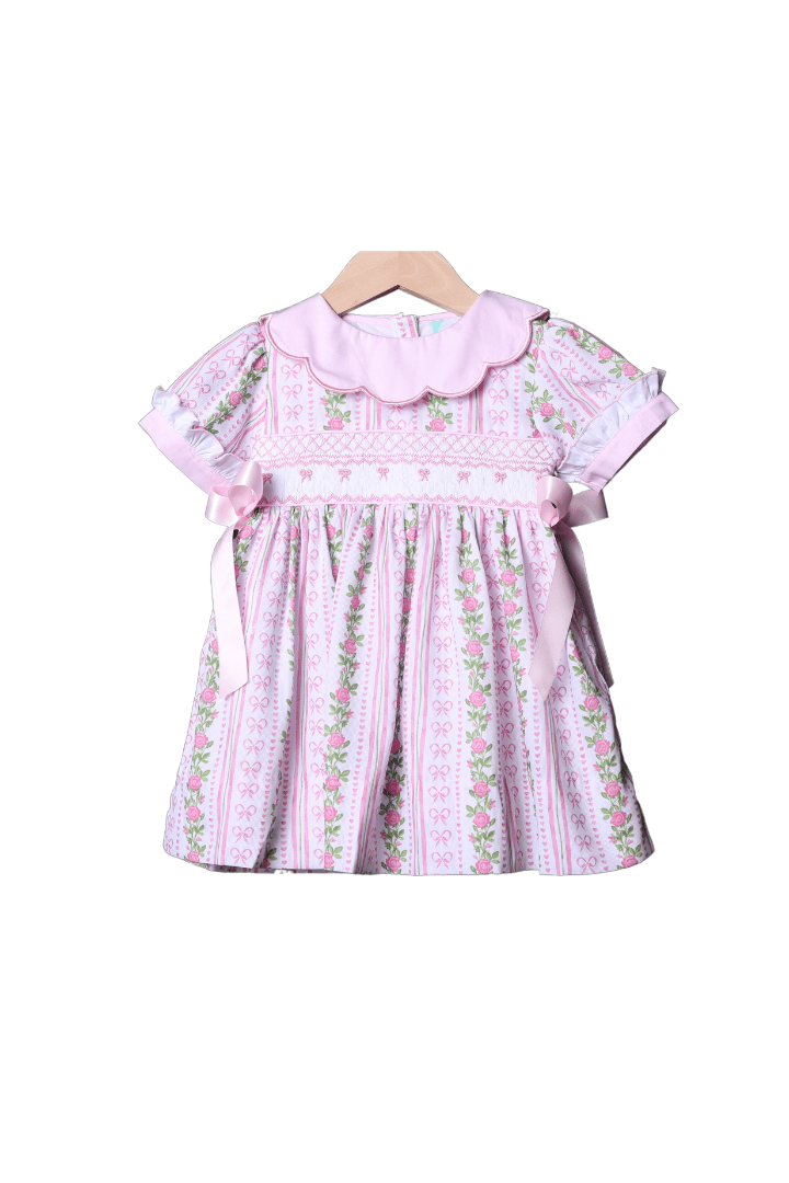 The Smocked Flamingo Apparel & Accessories Smocked Fancy Floral Dress