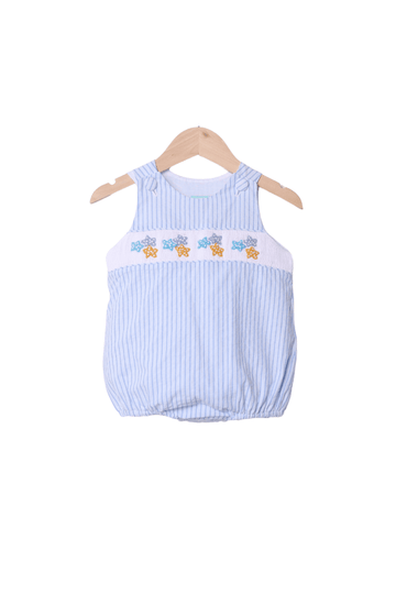 Little Threads Blue Stripe Boy Bubble M-25-192 main image 0