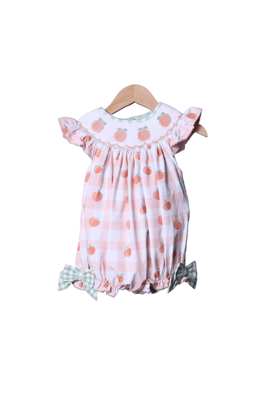 The Smocked Flamingo Apparel & Accessories Smocked Georgia Peach Knit Bubble