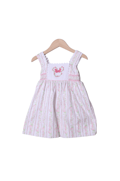 The Smocked Flamingo Apparel & Accessories Smocked/Hand Embroidered Flower Festival Mouse Dress