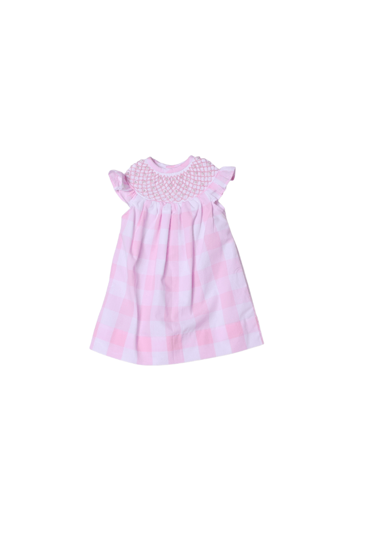 The Smocked Flamingo Apparel & Accessories Smocked Heirloom and Pearl Pink Buffalo-Doll Match