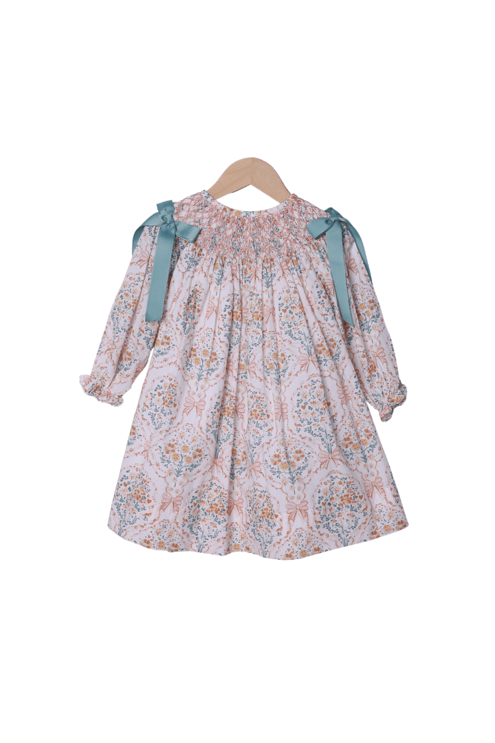 The Smocked Flamingo Apparel & Accessories Smocked Heirloom Fall Floral Bouquet Dress