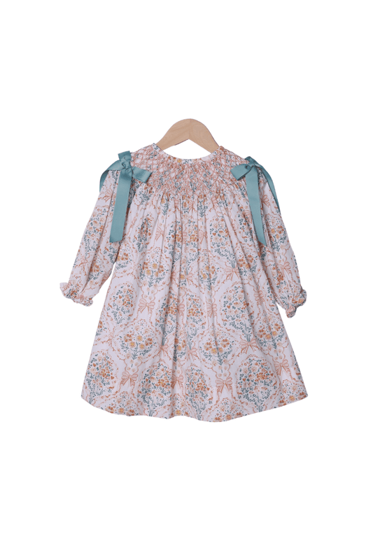 The Smocked Flamingo Apparel & Accessories Smocked Heirloom Fall Floral Bouquet Dress