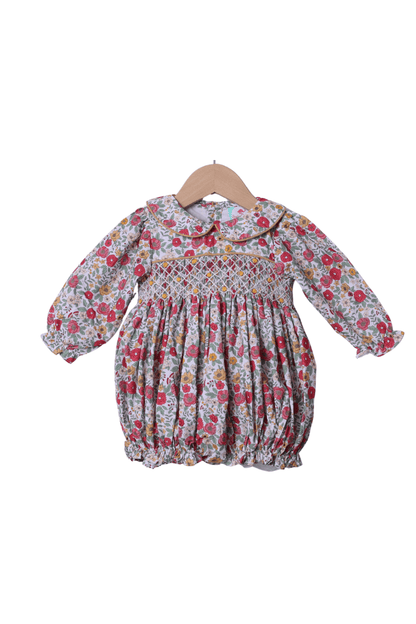 The Smocked Flamingo Apparel & Accessories Smocked Heirloom Fancy Fall Floral Bubble