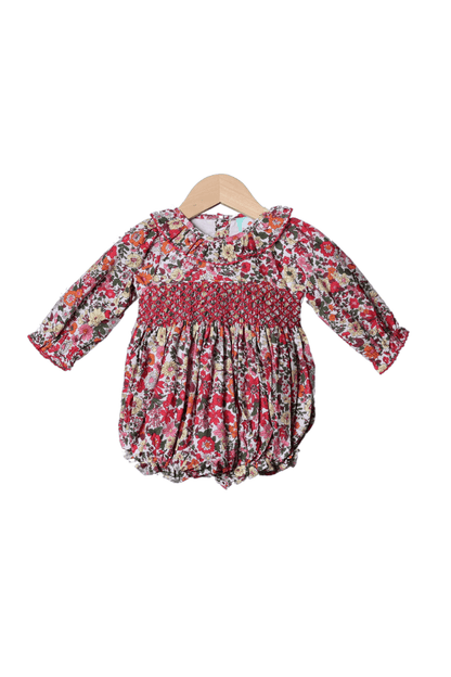 The Smocked Flamingo Apparel & Accessories Smocked Heirloom Fancy Floral Bubble