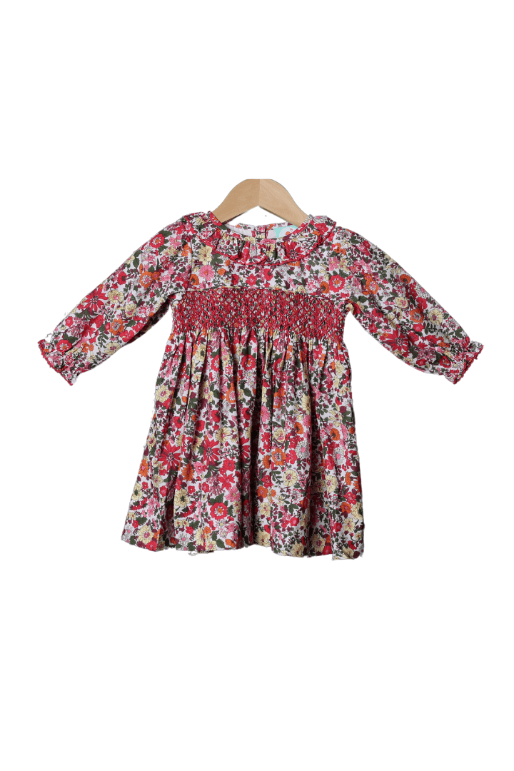 The Smocked Flamingo Apparel & Accessories Smocked Heirloom Fancy Floral Dress