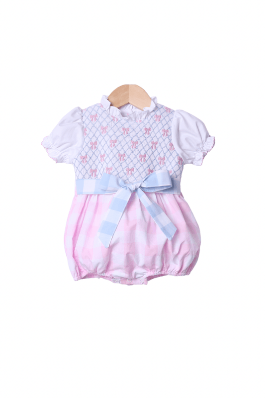 The Smocked Flamingo Apparel & Accessories Smocked Heirloom Gingham Bubble