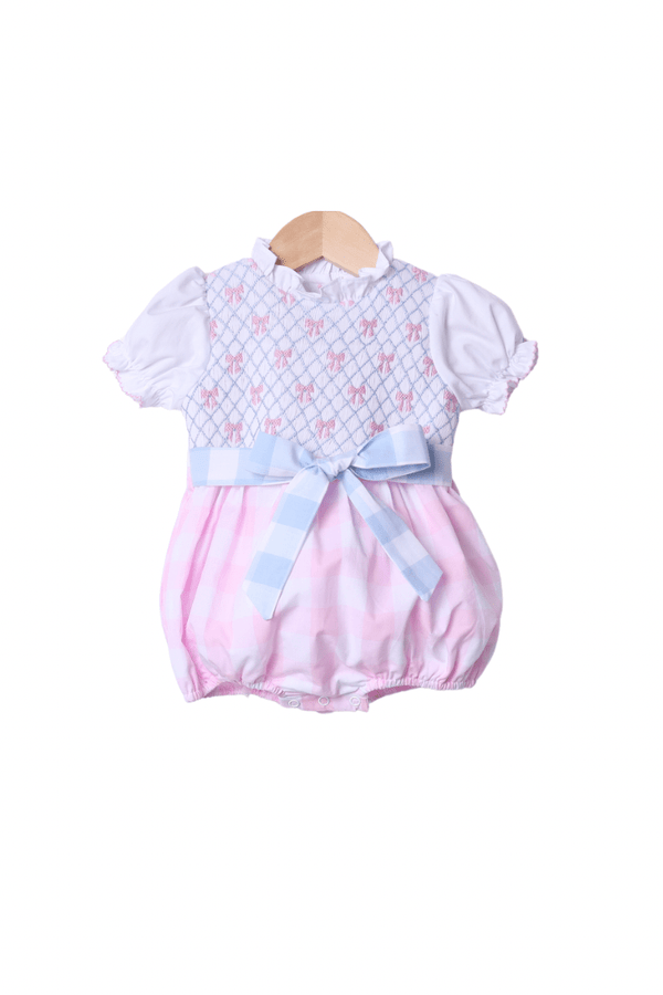 Flamingo & Palm Tree Smocked Bubble main image 1