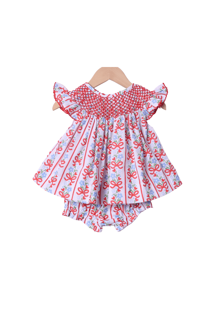 Florence Floral Smocked Sleeveless Bloomer Set main image 0