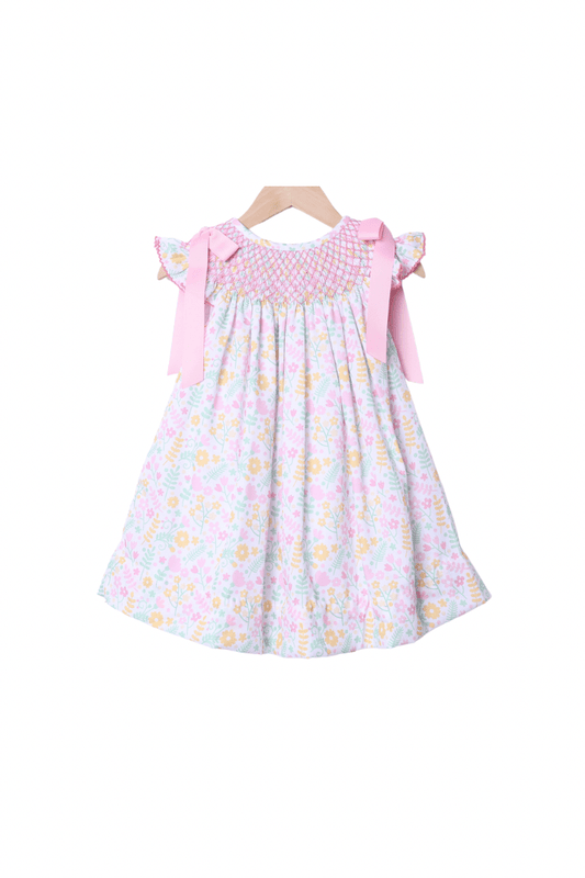 The Smocked Flamingo Apparel & Accessories Smocked Heirloom Sweet Floral Dress