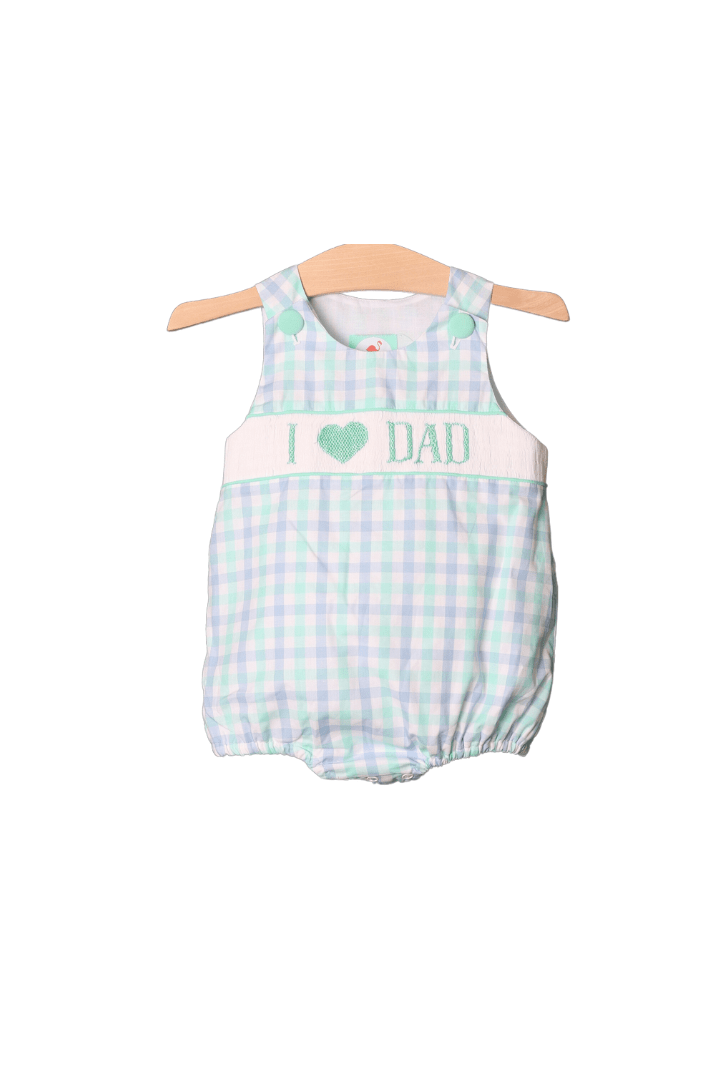 Smocked I Love Mama Blue Buffalo Short Set main image 0