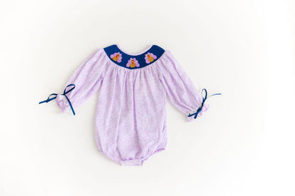 The Smocked Flamingo Apparel & Accessories Smocked Lavender Floral Turkey Bubble