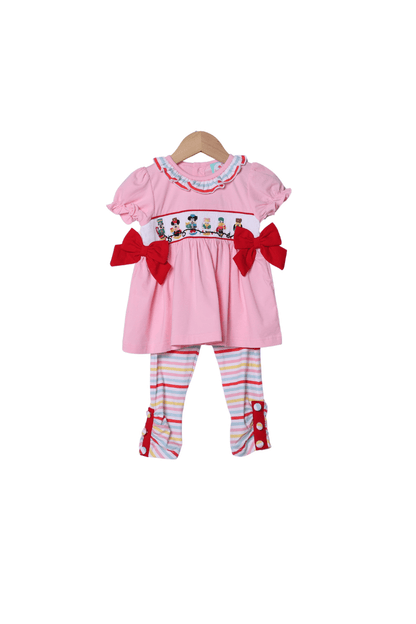 The Smocked Flamingo Apparel & Accessories Smocked Merry Mouse Friends Striped Pant Set