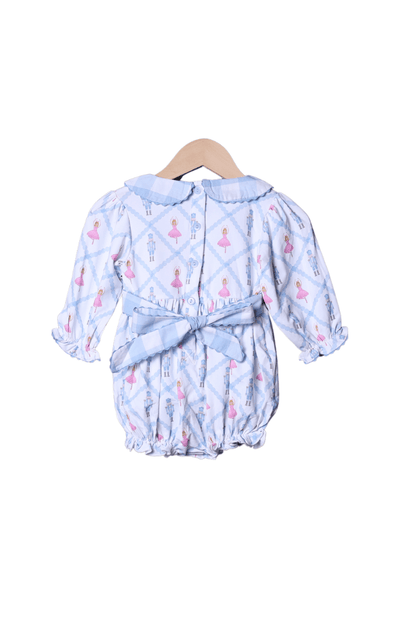 The Smocked Flamingo Apparel & Accessories Smocked Nutcracker Blue Gingham Bubble