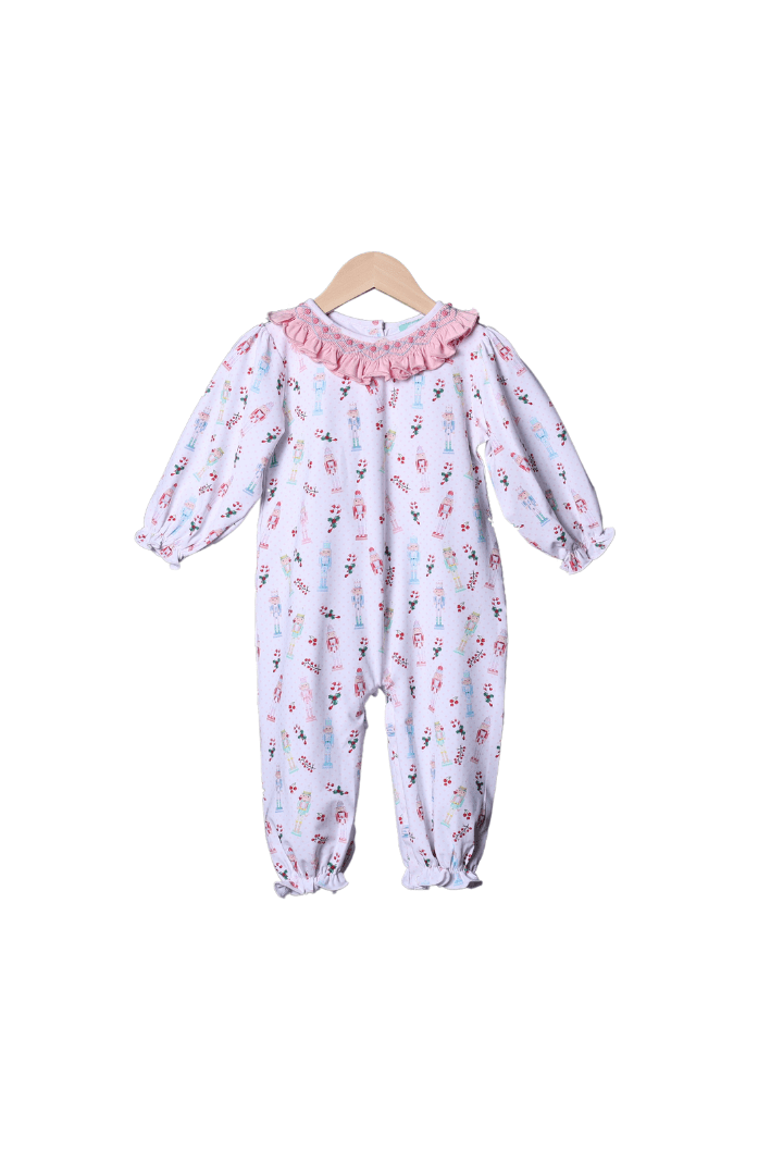 The Smocked Flamingo Apparel & Accessories Smocked Nutcracker Knit Romper