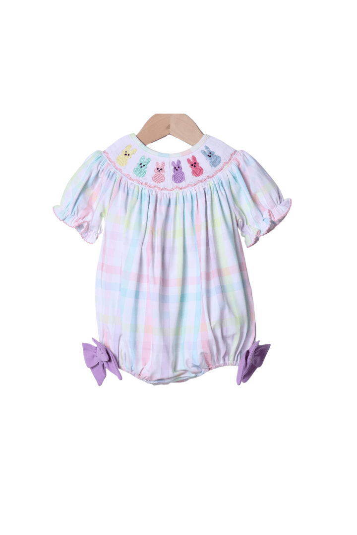 The Smocked Flamingo Apparel & Accessories Smocked Pastel Plaid Peep Bubble