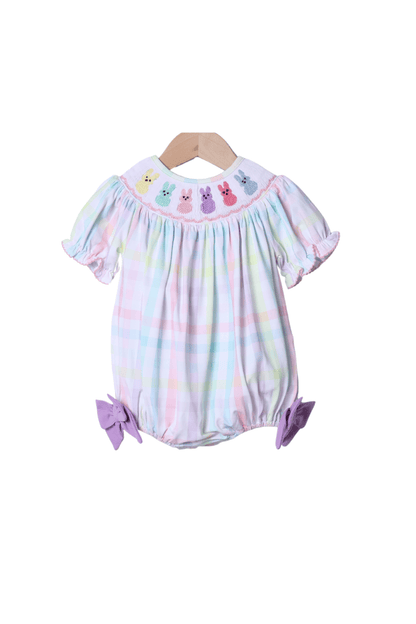 The Smocked Flamingo Apparel & Accessories Smocked Pastel Plaid Peep Bubble