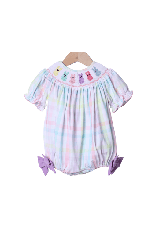 The Smocked Flamingo Apparel & Accessories Smocked Pastel Plaid Peep Bubble