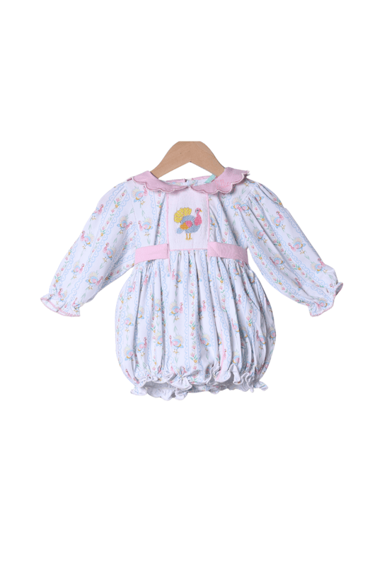The Smocked Flamingo Apparel & Accessories Smocked Pastel Turkey Bubble