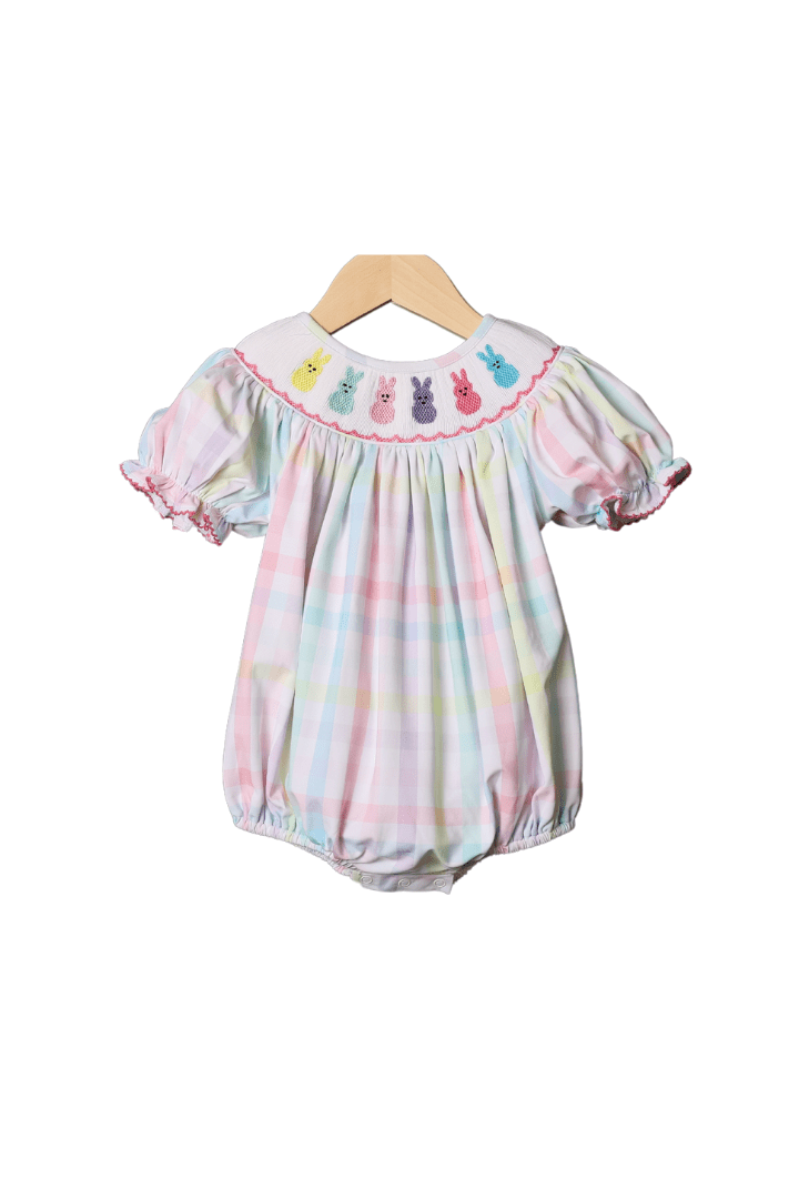 Smocked Pastel Plaid Peep Bubble main image 0