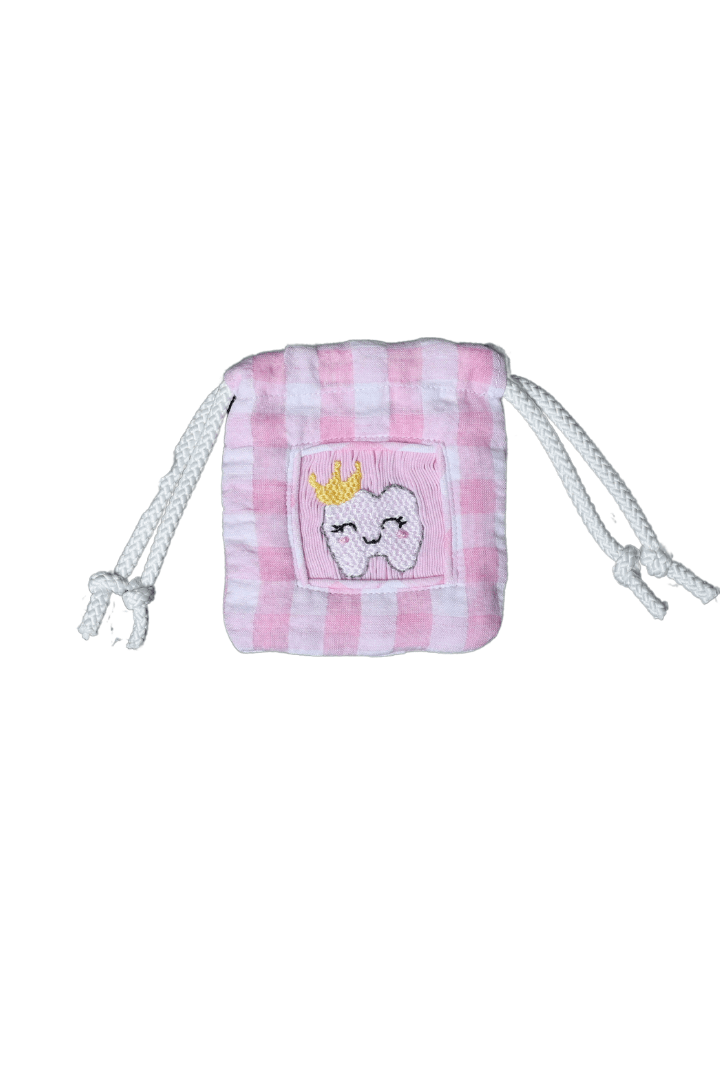 The Smocked Flamingo Apparel & Accessories Smocked Pink Gingham Tooth Fairy Pouch