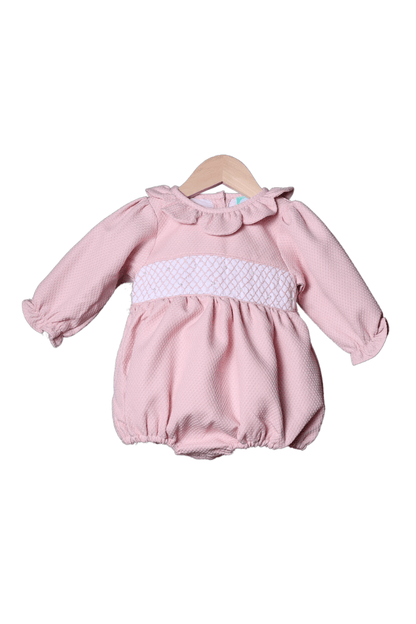 The Smocked Flamingo Apparel & Accessories Smocked Pink Honeycomb Pearl Bubble